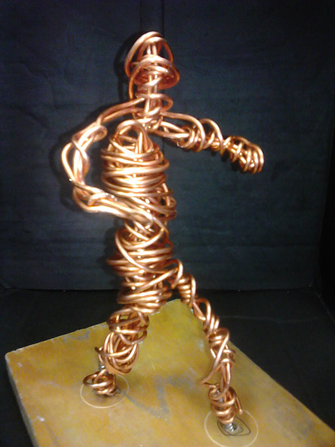 Wire Man made out of metal copper